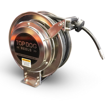 Load image into Gallery viewer, High Pressure Hose Spring Rewind Hose Reel 3/8 X 20M 330Bar Stainless Steel 304