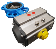 Load image into Gallery viewer, Cast Iron Double Acting Butterfly Valve with 304 Stainless Steel Disc - PN16 16 Bar