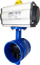 Load image into Gallery viewer, Spring Return Air Actuated Grooved Butterfly Valve