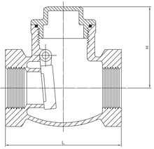 Load image into Gallery viewer, Brass Swing Check Valve