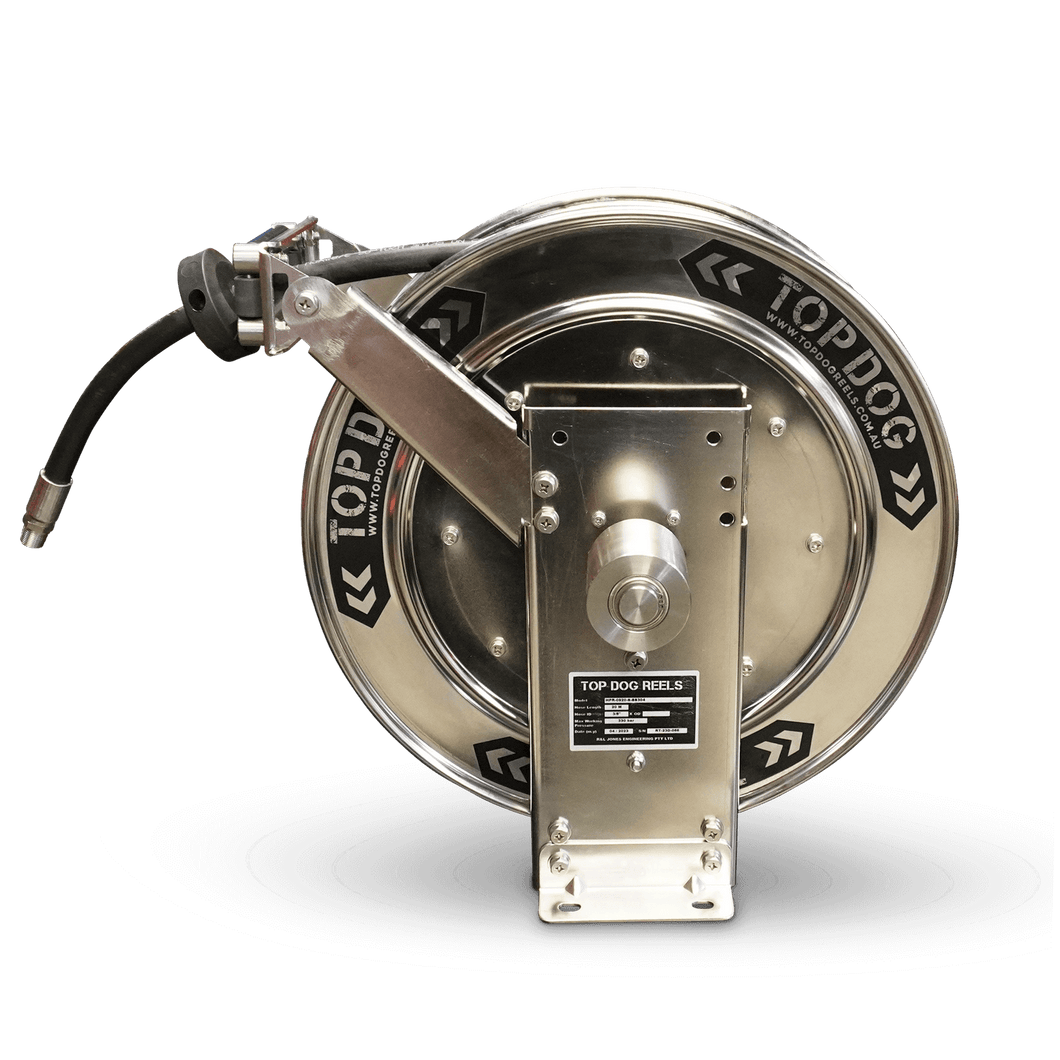 High Pressure Hose Spring Rewind Hose Reel 3/8 X 20M 330Bar Stainless Steel 304