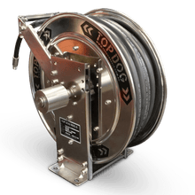 Load image into Gallery viewer, High Pressure Hose Spring Rewind Hose Reel 3/8 X 20M 330Bar Stainless Steel 304
