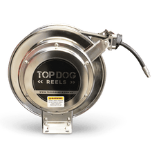 Load image into Gallery viewer, High Pressure Hose Spring Rewind Hose Reel 3/8 X 20M 330Bar Stainless Steel 304
