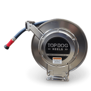 Stainless Steel Spring Rewind Hose Reel - 20M of 25MM Hose
