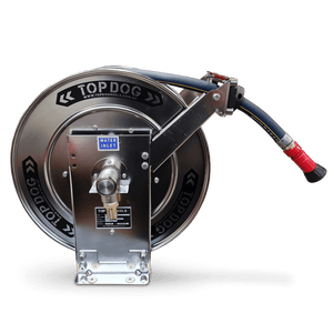 Stainless Steel Spring Rewind Hose Reel - 20M of 25MM Hose