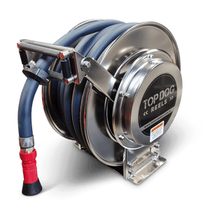 Stainless Steel Spring Rewind Hose Reel - 20M of 25MM Hose