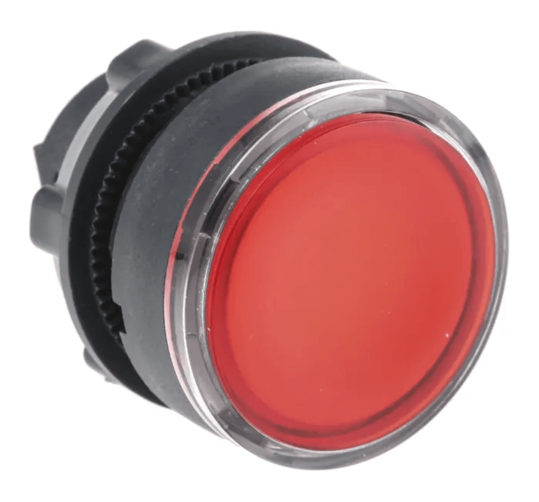 Schneider Electric | ZB5AW343 | XB5 Series | Red flush push button illuminated spring return operator